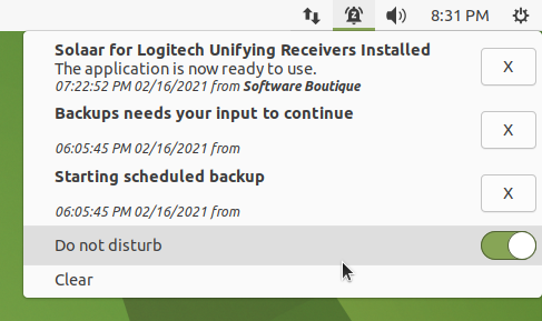 Notification icon.